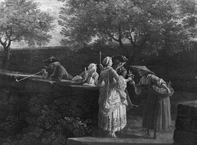 プロヴァンスのアンティーブ港、オレンジの花の販売、1757年（414949の詳細） 作： Claude Joseph Vernet